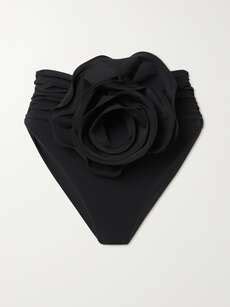 MAGDA BUTRYM Appliquéd ruched bikini briefs NET A PORTER