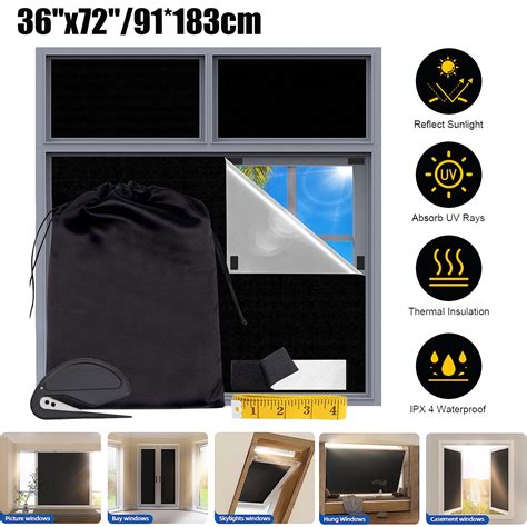 Portable Blackout Blinds Kit Bedroom Blackout Shades 100 Blackout