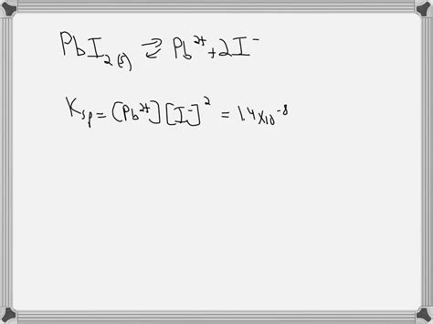 Solved Th Concentration Of Iodide Ions In A Saturated Solution Of Lead Iodide Is M