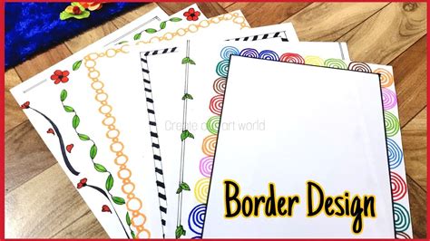 5 Quick And Easy Border Design Ideas | Border For Project & Assignment ...