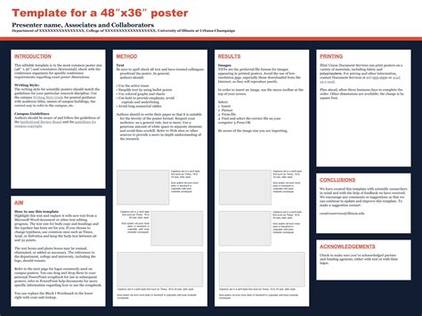 Free Printable Research Poster Templates Word Pdf Portrait 48x36