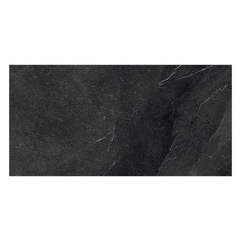 Shale Dark Matt Porcelain Tile X Cm Black Charcoal T C