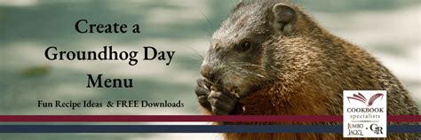 Create a Groundhog Day Menu - Cookbook Specialists - Worksheets Library