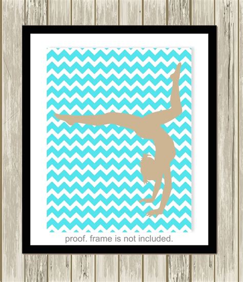 Gymnastics Wall Art Gymnast Room Decor Pre Teen Girl Wall Etsy