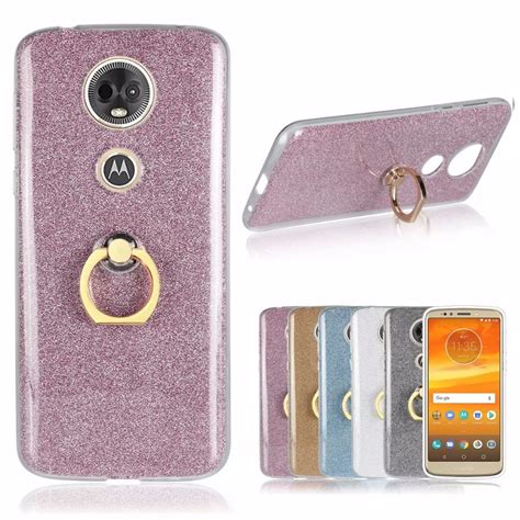 Funda De Tpu Con Soporte De Anillo Brillante Para Motorola Moto G S G S