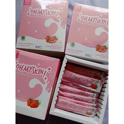 Jual Ohmyskin Collagen Drink Isi Sachet Bonus Gift Shopee Indonesia