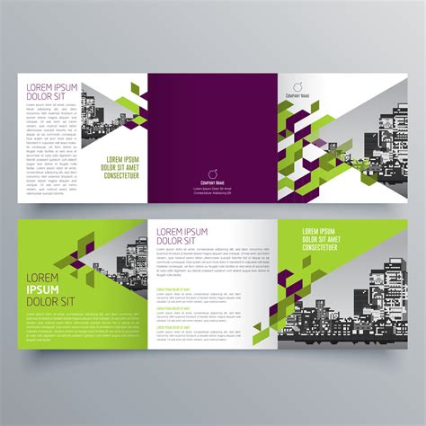 Tri Fold Brochure Template Minimalistic Geometric Design For Corporate