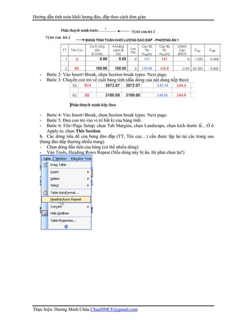 Huong Dan Tinh Kl Dao Dap Bang Acad Va Excel Pdf