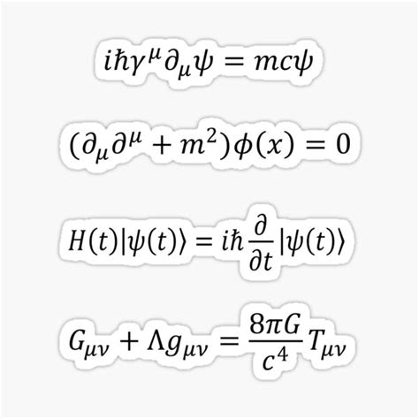 "Theoretical Physics Equations" Sticker for Sale by ScienceCorner | Redbubble