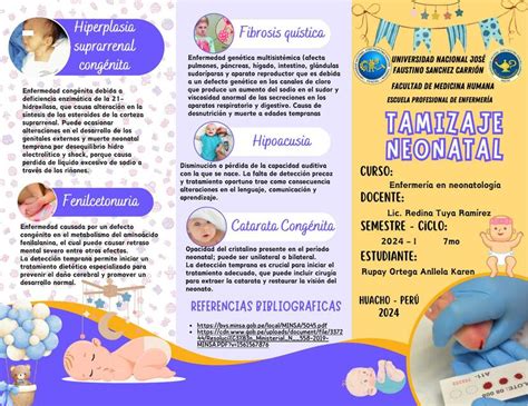 Tríptico De Tamizaje Neonatal Nursingcvc Udocz