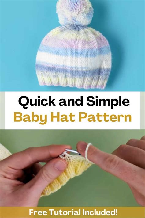 Quick and Easy Baby Hat Knitting Pattern for Beginner Knitters