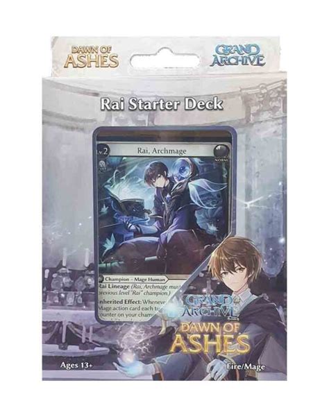 Grand Archive TCG Dawn Of Ashes Starter Deck Rai Diggaz Trading Cards