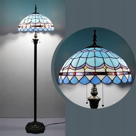 Lampa Podłogowa Tiffany Vintage A niebieski 31580 Cena Opinie