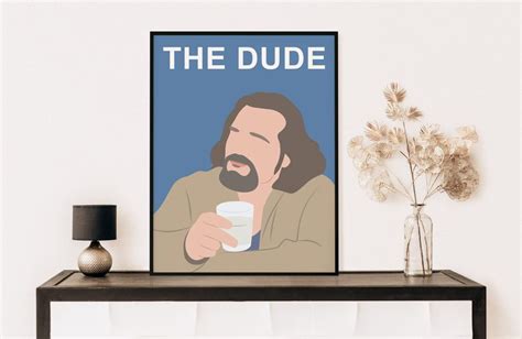 The Dude Print, The Dude Poster, The Big Lebowski, Film Art, Movie ... 