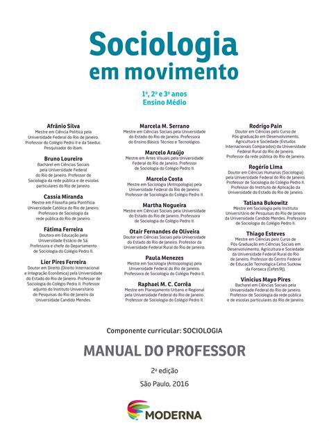 Sociologia em movimento Volume único pdf