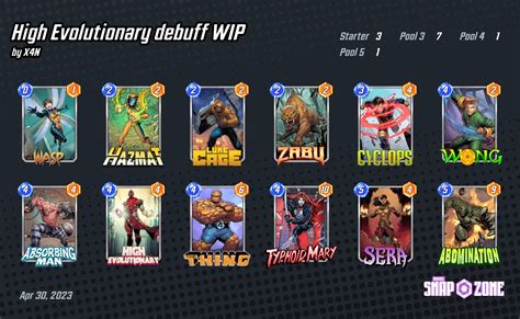 High Evolutionary Debuff Wip Decks Marvel Snap Zone