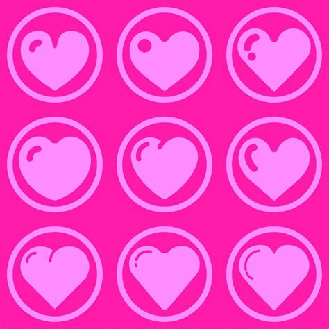 Set Of Heart Vector Icon Valentine Day Heart Vector Illustration Shiny Gradient Pink Heart