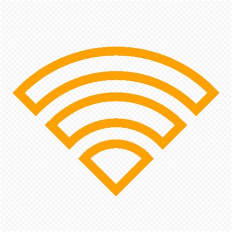 An Orange Wifi Symbol On A White Background