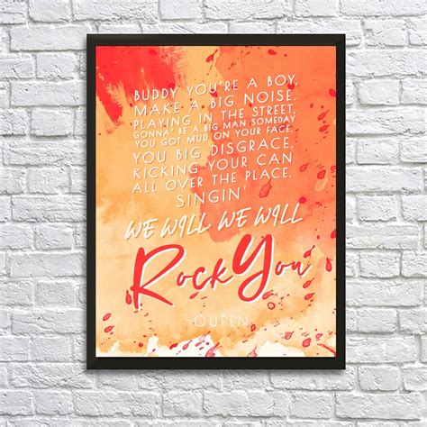 Queen we Will Rock You Poster Download Digital - Etsy