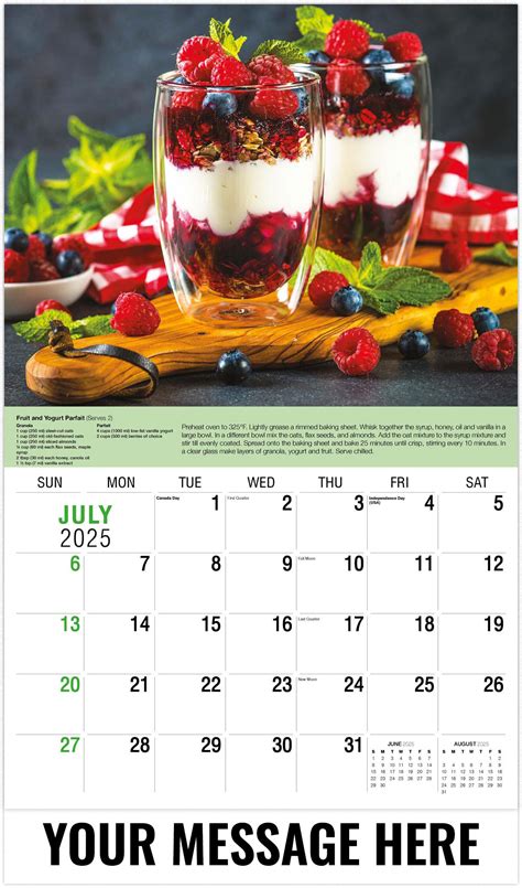 Recipes Promotional Calendar