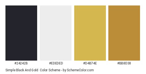 Simple Black And Gold Color Scheme » Black » SchemeColor.com