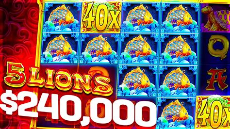 HUGE 240 000 5 Lions Megaways Hit Bonus Buys YouTube