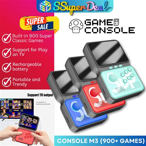 Sup M3 Video Games Consoles Retro Classic 900 In 1 Handheld Gaming