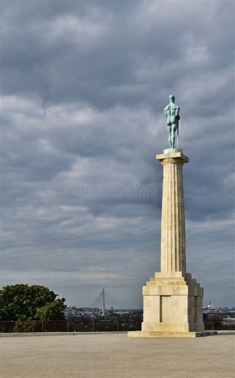 Pobednik The Victor Monument In Belgrade Vertical Stock Image Image