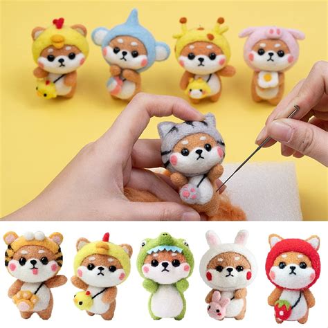 Apmemiss Mens Gifts Clearance Needle Technique DIY Bag Plush Doll Shiba