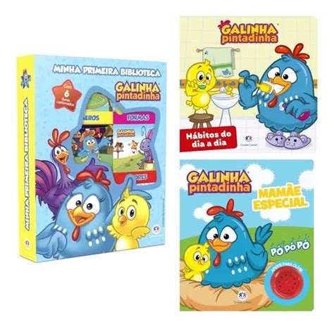 Kit Livro Infantil Galinha Pintadinha Cartonados Editora Ciranda