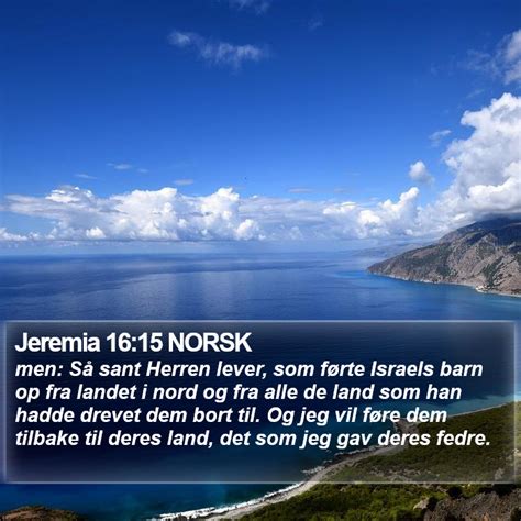 Jeremia Norsk Men S Sant Herren Lever Som F Rte Israels