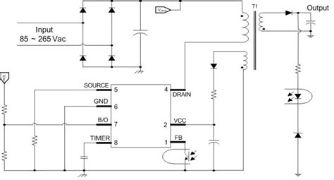 HF500 7 Fixed Frequency Flyback Regulator With Self Supply Multi