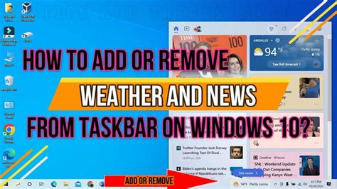 How To Remove Weather And News From Taskbar On Windows 10 How To Remove Widget Fix Clear