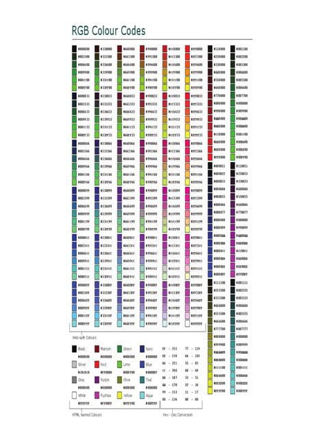 Rgb Color Chart Template - 4 Free Templates in PDF, Word, Excel Download