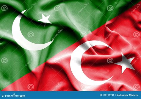 Waving Flag of Turkey and Pakistan Stock Illustration - Illustration of ...