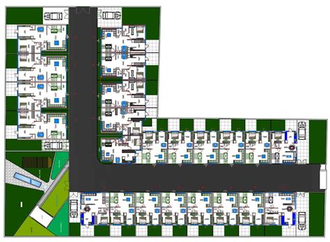 Architecture Residential Plot Layout Plan AutoCAD Drawing - Cadbull