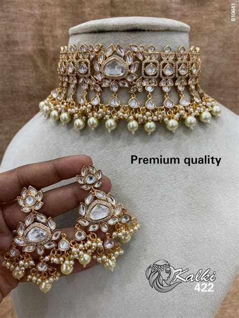 Pin By Spj Accessories To Buy Whatsa On Premium Kundan Necklace Set