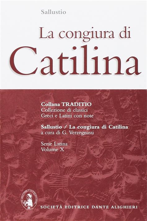 La Congiura Di Catilina Sallustio Caio Crispo Verzegnassi G