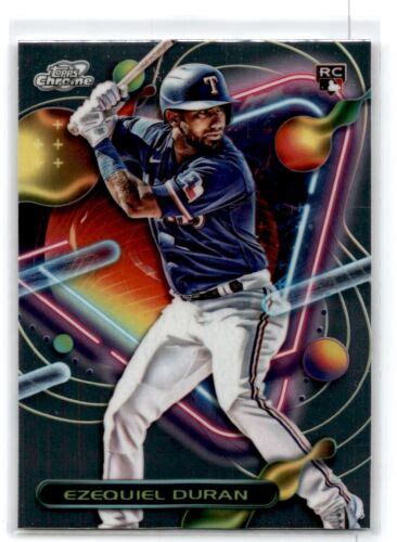 2023 Topps Chrome Cosmic Ezequiel Duran RC 102 Rangers EBay