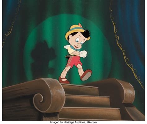 Pinocchio No Strings Production Cel and Painted Background Walt Disney ...