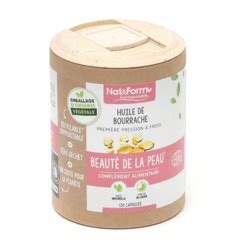 Nat et Form Huile de bourrache onagre capsules Beauté de la peau