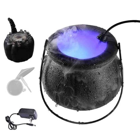 Tarmeek Halloween Mist Maker Cauldron With Light Large Witch Cauldron