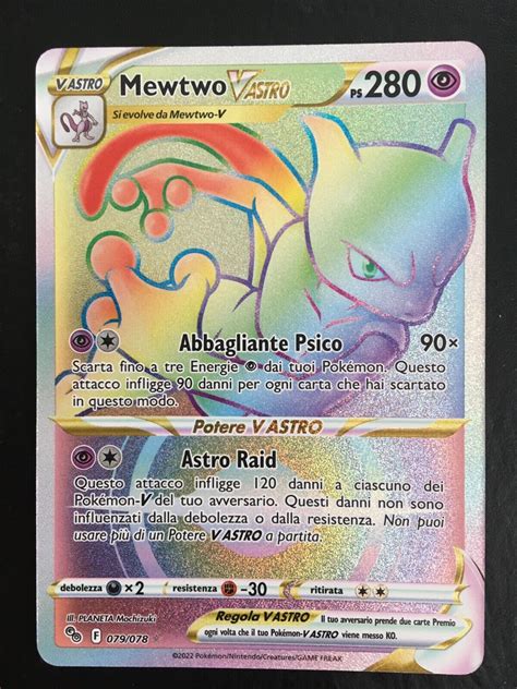 Pokemon Mewtwo Mewtu VSTAR VASTRO Rainbow Regenbogen Mint Pokemon Go