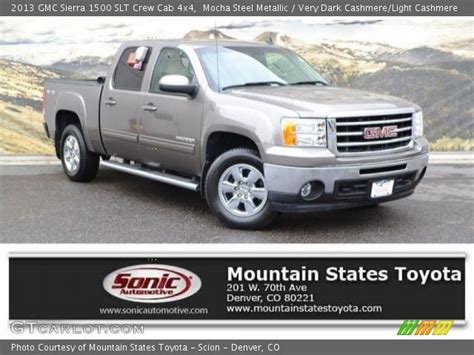 Mocha Steel Metallic 2013 Gmc Sierra 1500 Slt Crew Cab 4x4 Very