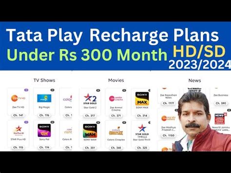 Tata Play Sky Recharge Plans Under Rs 300 Tata Play HD And SD Sasta