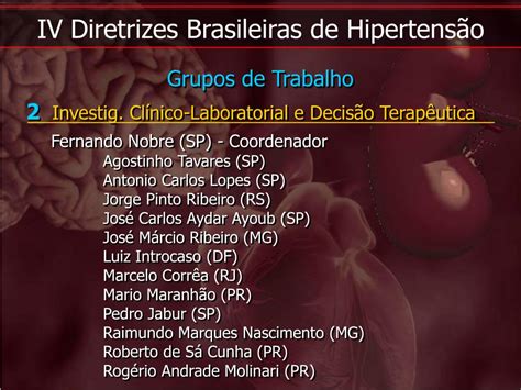 Ppt Iv Diretrizes Brasileiras De Hipertensão Powerpoint Presentation