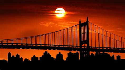 Download Sunset, Bridge, Brooklyn. Royalty-Free Stock Illustration ...