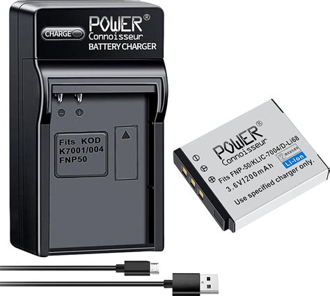 Amazon Power connoisseurNP 50 NP 50A 3 6V 1200mAh 大容量交換バッテリー 互換NP