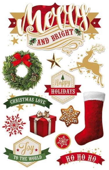 Christmas Scrapbooking Paper Stickers Supplies