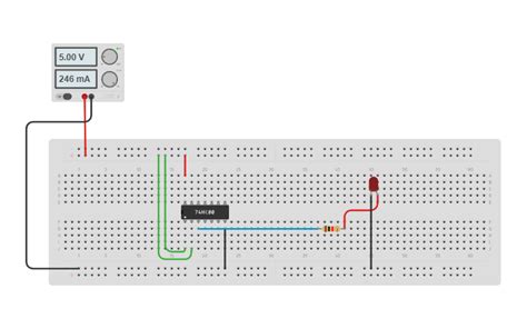 Circuit Design Nand Gate Tinkercad